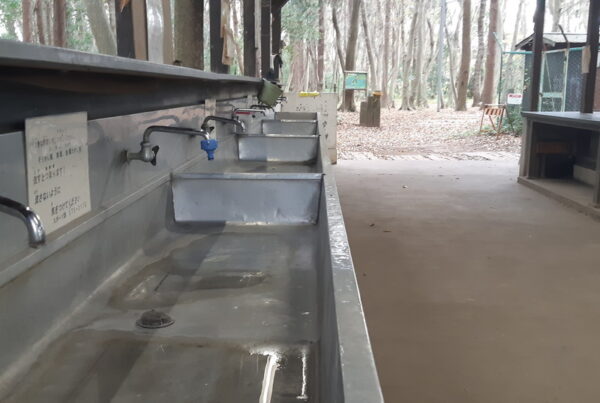 いちかわ市民キャンプ場の水場（水道）
