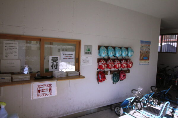 市川児童交通公園のヘルメットレンタル